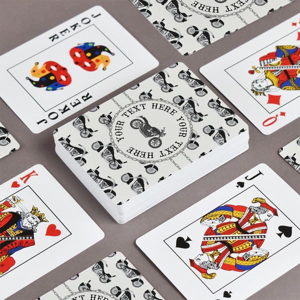 Motorcycle Playing Cards - Front & Back View