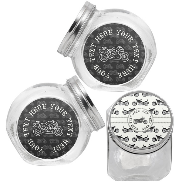Motorcycle Puppy Treat Jar - Top Left Right