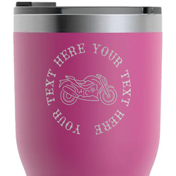 Motorcycle RTIC Tumbler - Magenta - Laser Engraved - Single-Sided (Personalized)