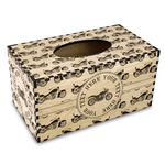Motorcycle Wood Tissue Box Cover - Rectangle (Personalized)