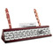 Motorcycle Red Mahogany Nameplates with Business Card Holder - Angle