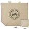 Motorcycle Reusable Cotton Grocery Bag - Front & Back View