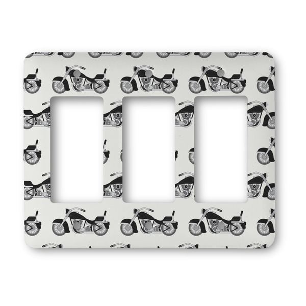 Custom Motorcycle Rocker Style Light Switch Cover - Three Switch
