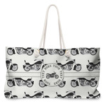 Motorcycle Large Tote Bag with Rope Handles (Personalized)
