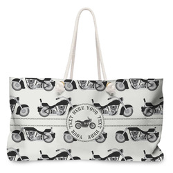 Motorcycle Large Tote Bag with Rope Handles (Personalized)