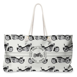 Motorcycle Large Tote Bag with Rope Handles (Personalized)