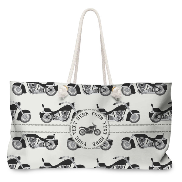 Custom Motorcycle Large Tote Bag with Rope Handles (Personalized)