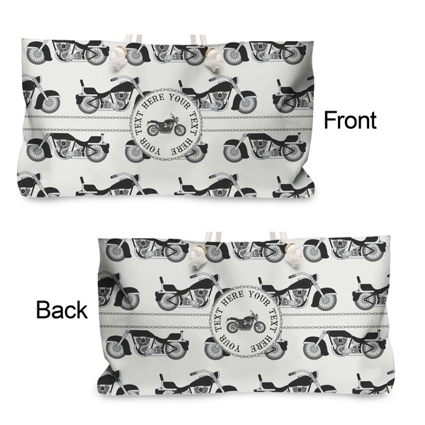 Motorcycle Large Rope Tote - From & Back View