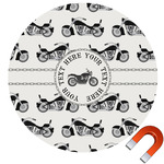 Motorcycle Round Car Magnet - 10" (Personalized)