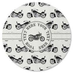 Motorcycle Round Rubber Backed Coaster (Personalized)
