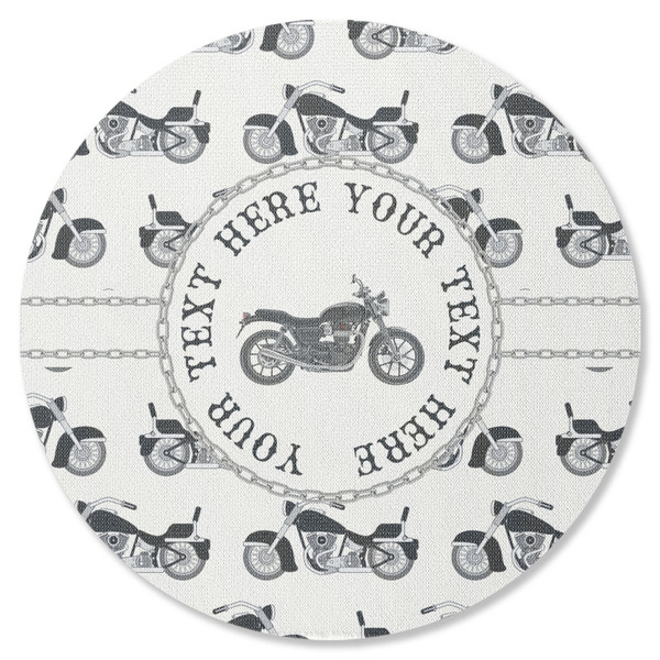 Custom Motorcycle Round Rubber Backed Coaster (Personalized)