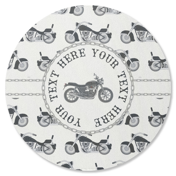 Motorcycle Round Coaster Rubber Back - Single