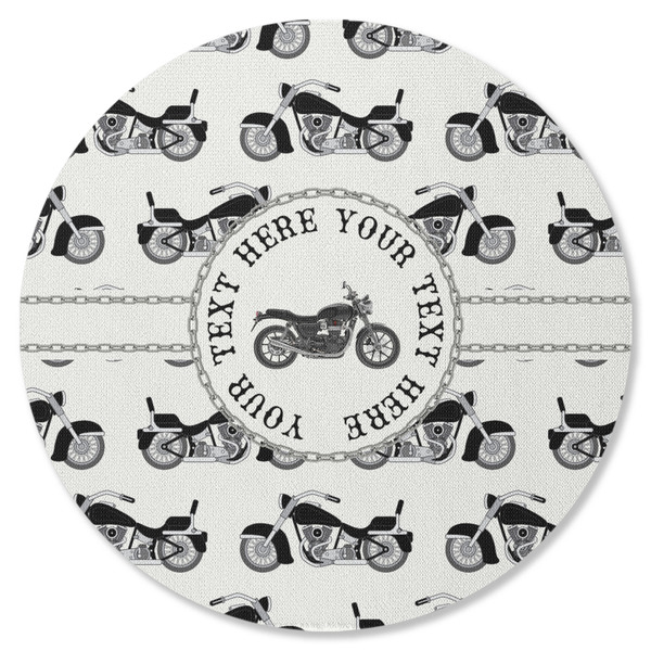 Motorcycle Round Coaster Rubber Back - Single