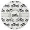 Motorcycle Round Rubber Backed Coaster (Personalized)