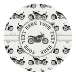 Motorcycle Round Decal - Medium (Personalized)