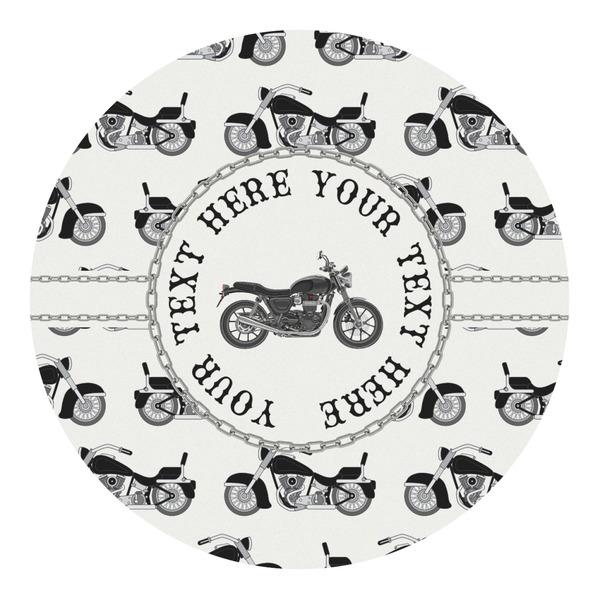 Custom Motorcycle Round Decal (Personalized)