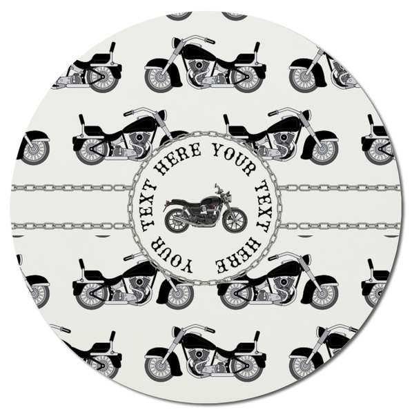 Motorcycle Round Fridge Magnet - FRONT