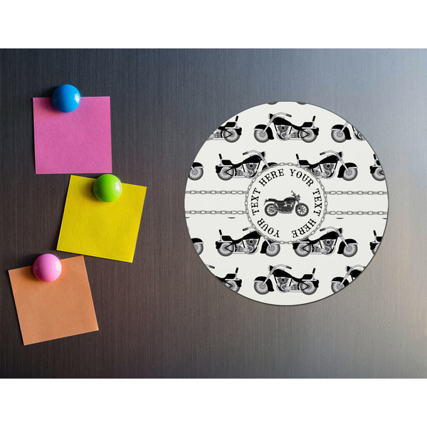 Motorcycle Round Fridge Magnet - LIFESTYLE