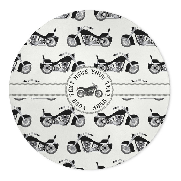 Custom Motorcycle 5' Round Indoor Area Rug (Personalized)