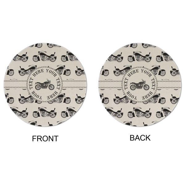 Motorcycle Round Linen Placemats - APPROVAL (double sided)