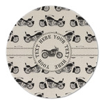 Motorcycle Round Linen Placemat - Single Sided (Personalized)