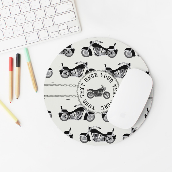 Motorcycle Round Mousepad - LIFESTYLE 2