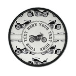 Motorcycle Iron On Round Patch w/ Name or Text
