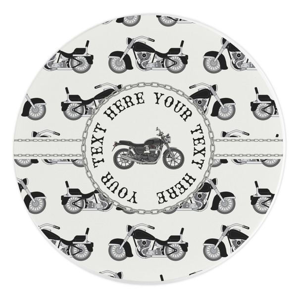 Custom Motorcycle Round Stone Trivet (Personalized)