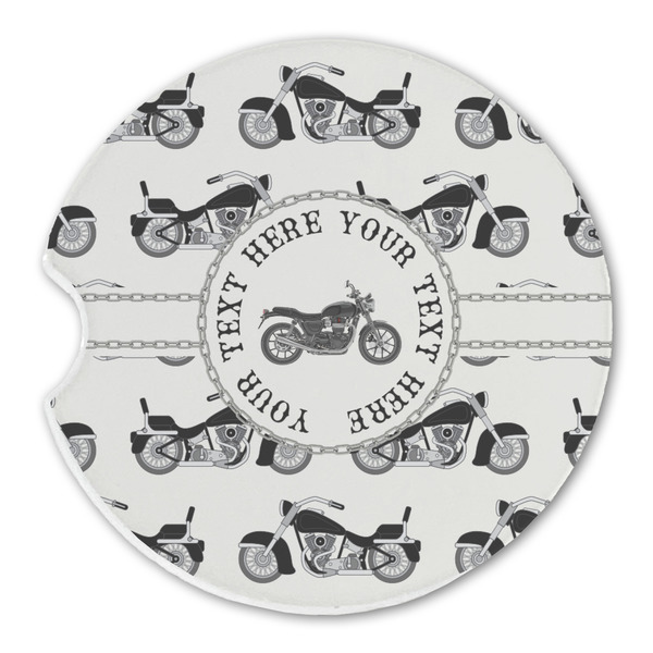 Custom Motorcycle Sandstone Car Coaster - Single (Personalized)