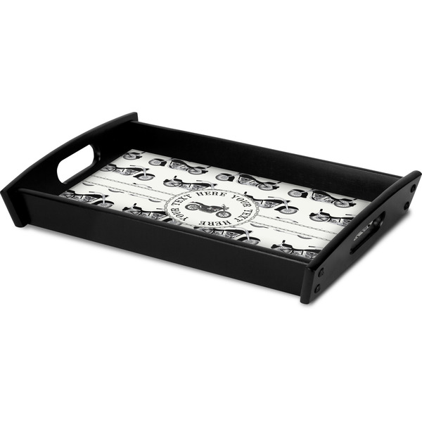Motorcycle Serving Tray Black - Corner