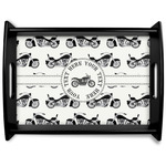 Motorcycle Black Wooden Tray - Large (Personalized)