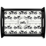 Motorcycle Black Wooden Tray - Small (Personalized)