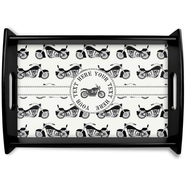 Custom Motorcycle Black Wooden Tray - Small (Personalized)
