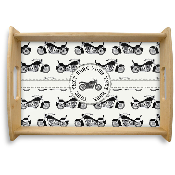 Custom Motorcycle Natural Wooden Tray - Small (Personalized)