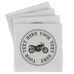Motorcycle Absorbent Stone Coasters - Set of 4 (Personalized)