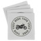 Motorcycle Set of 4 Sandstone Coasters - Front View