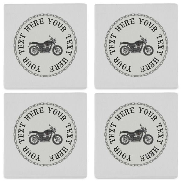 Motorcycle Set of 4 Sandstone Coasters - See All 4 View