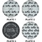 Motorcycle Set of Lunch / Dinner Plates (Approval)
