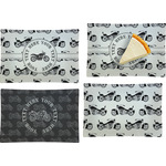 Motorcycle Set of 4 Glass Rectangular Appetizer / Dessert Plate (Personalized)