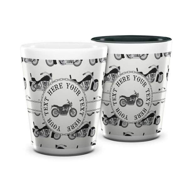 Custom Motorcycle Ceramic Shot Glass - 1.5 oz (Personalized)