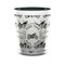 Motorcycle Shot Glass - Two Tone - FRONT