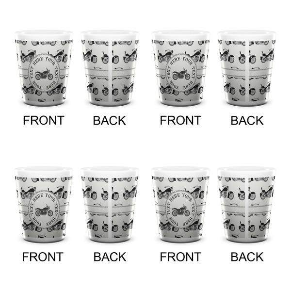 Motorcycle Shot Glass - White - Set of 4 - APPROVAL