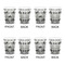 Motorcycle Shot Glass - White - Set of 4 - APPROVAL