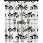Motorcycle Extra Long Shower Curtain - 70"x84" (Personalized)