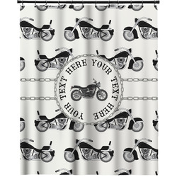 Motorcycle Extra Long Shower Curtain - 70"x84" (Personalized)