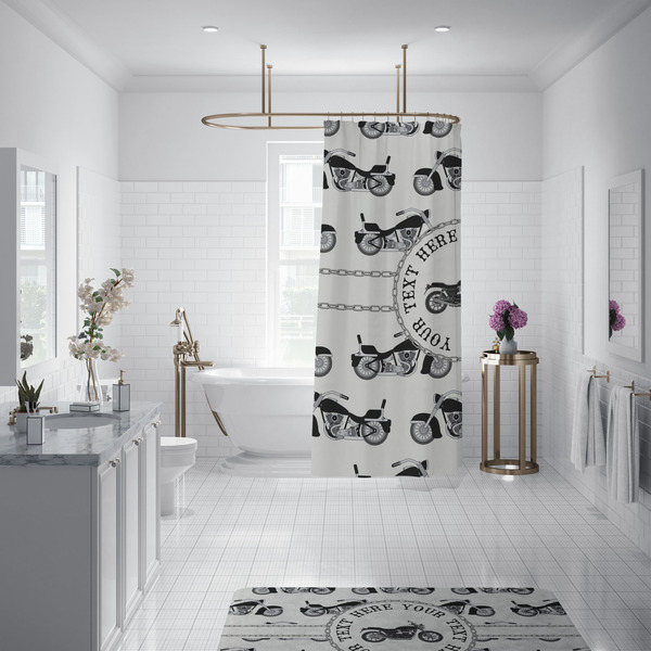 Motorcycle Shower Curtain - Custom Size