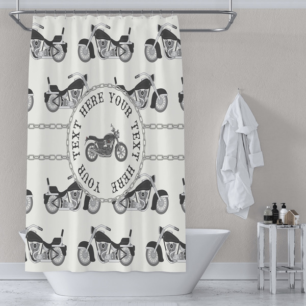 Motorcycle Shower Curtain Lifestyle