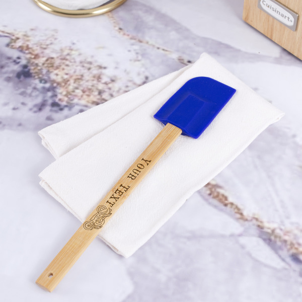 Motorcycle Silicone Spatula - Blue - In Context