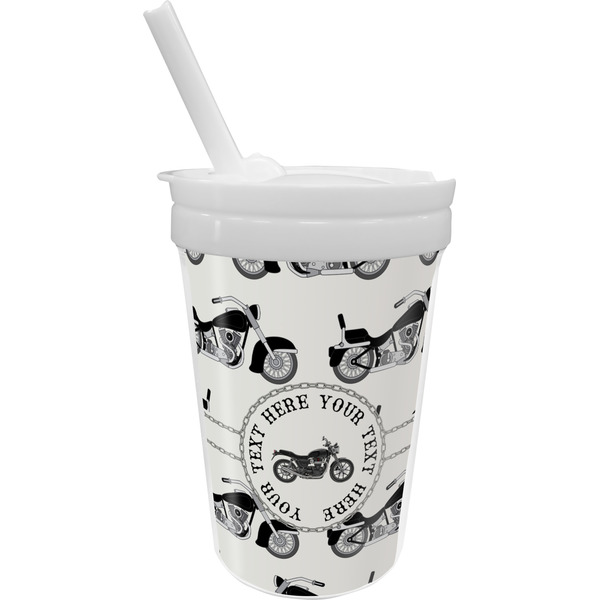 Custom Motorcycle Sippy Cup with Straw (Personalized)
