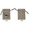 Motorcycle Small Burlap Gift Bag - Front Approval